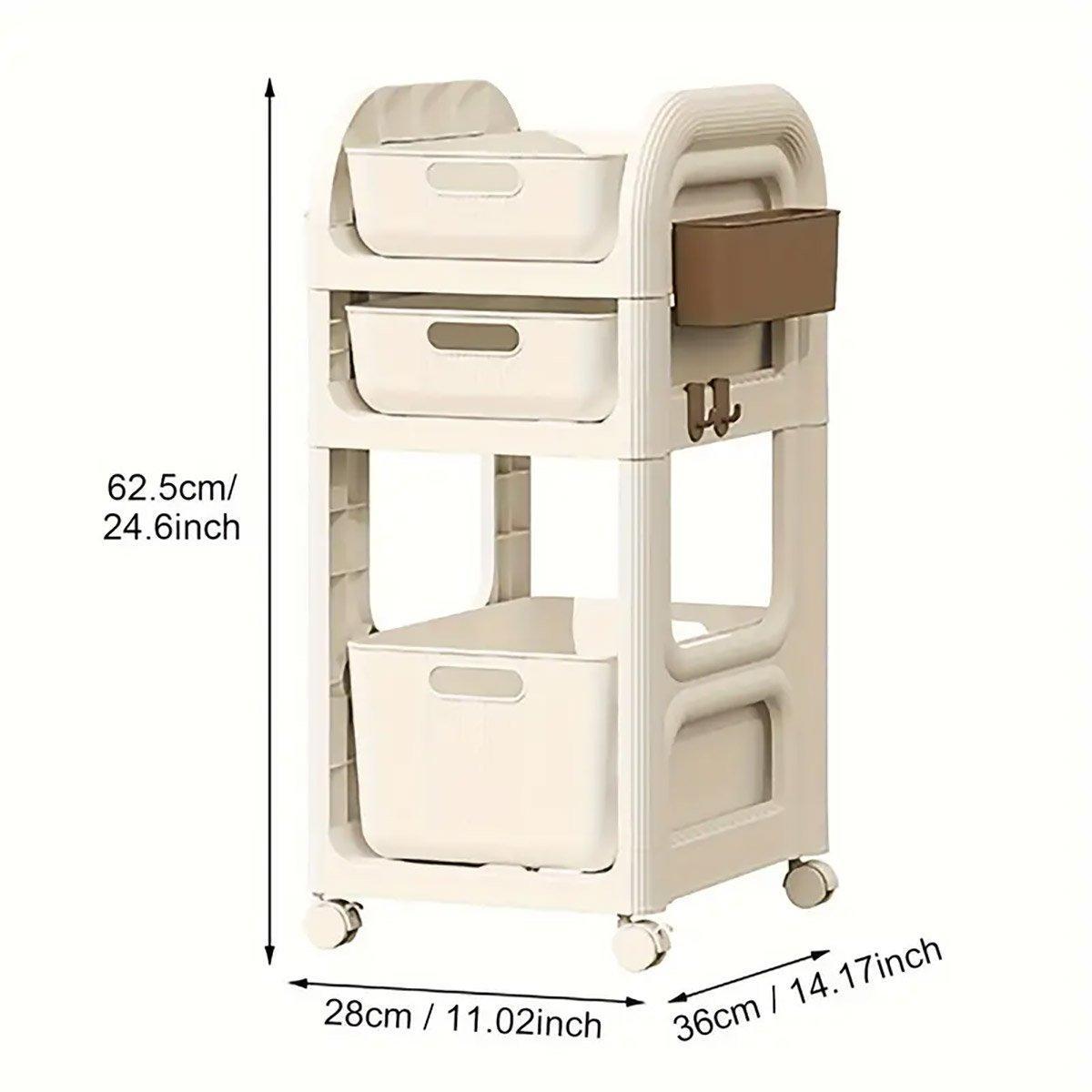Mobile Storage Trolley Rolling Utility Cart Heavy Duty Organizer