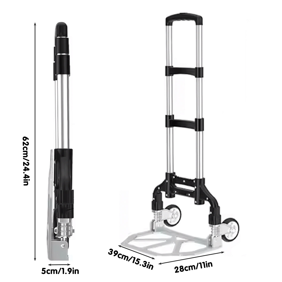 Folding Hand Trolley Cart Heavy Duty Utility Truck Portable Pull Wagon