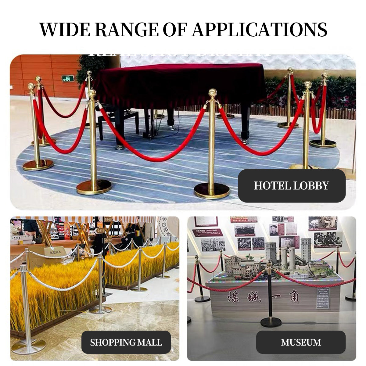 Barrier Warning Line 15M Welcome Pole Isolation Railing Guardrail