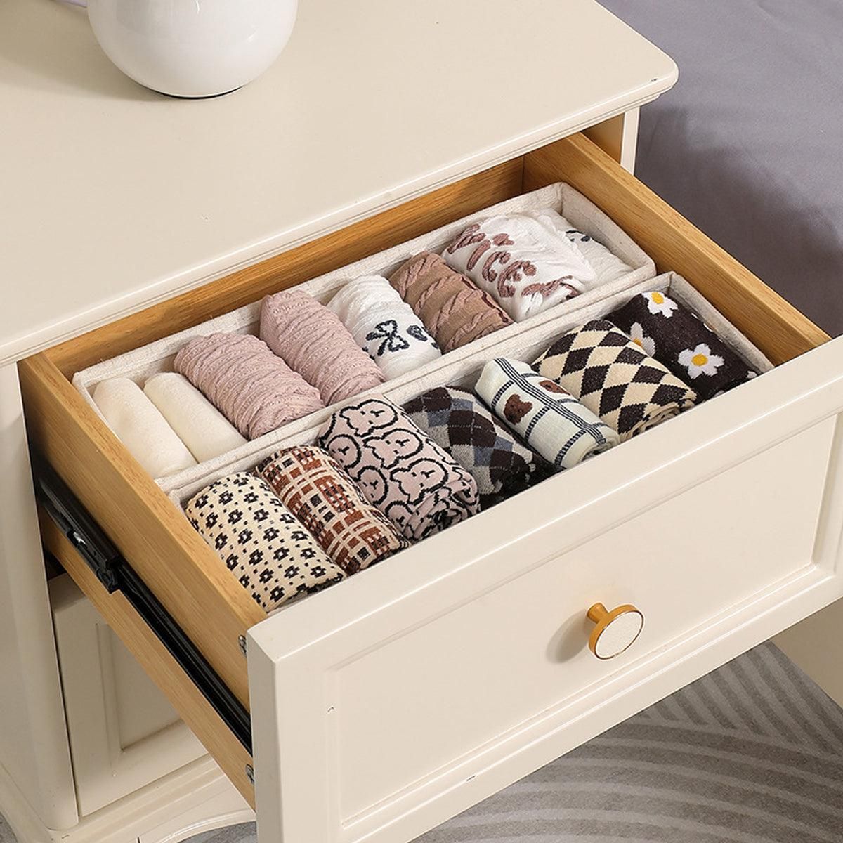 6pcs Foldable Socks Underwear Storage Basket Portable Drawer Organizer Box