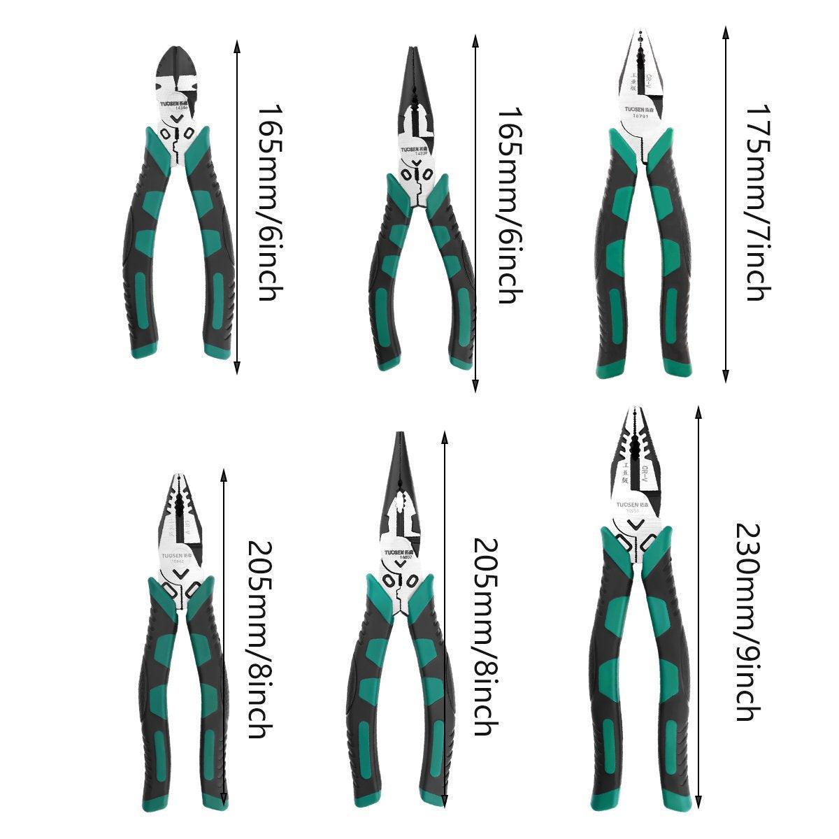 Labor-Saving Multi-Functional Tiger Pliers Flat Needle-Nose Diagonal