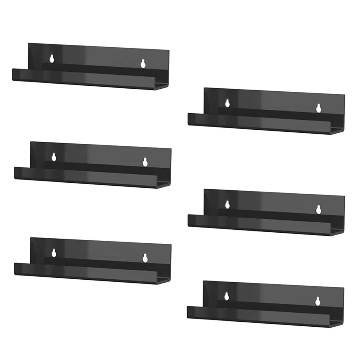 6PCS Wall Mounted Acrylic Vinyl Record Display Stand Durable Acrylic Material