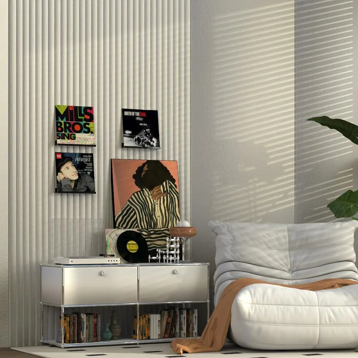 6PCS Wall Mounted Acrylic Vinyl Record Display Stand Durable Acrylic Material