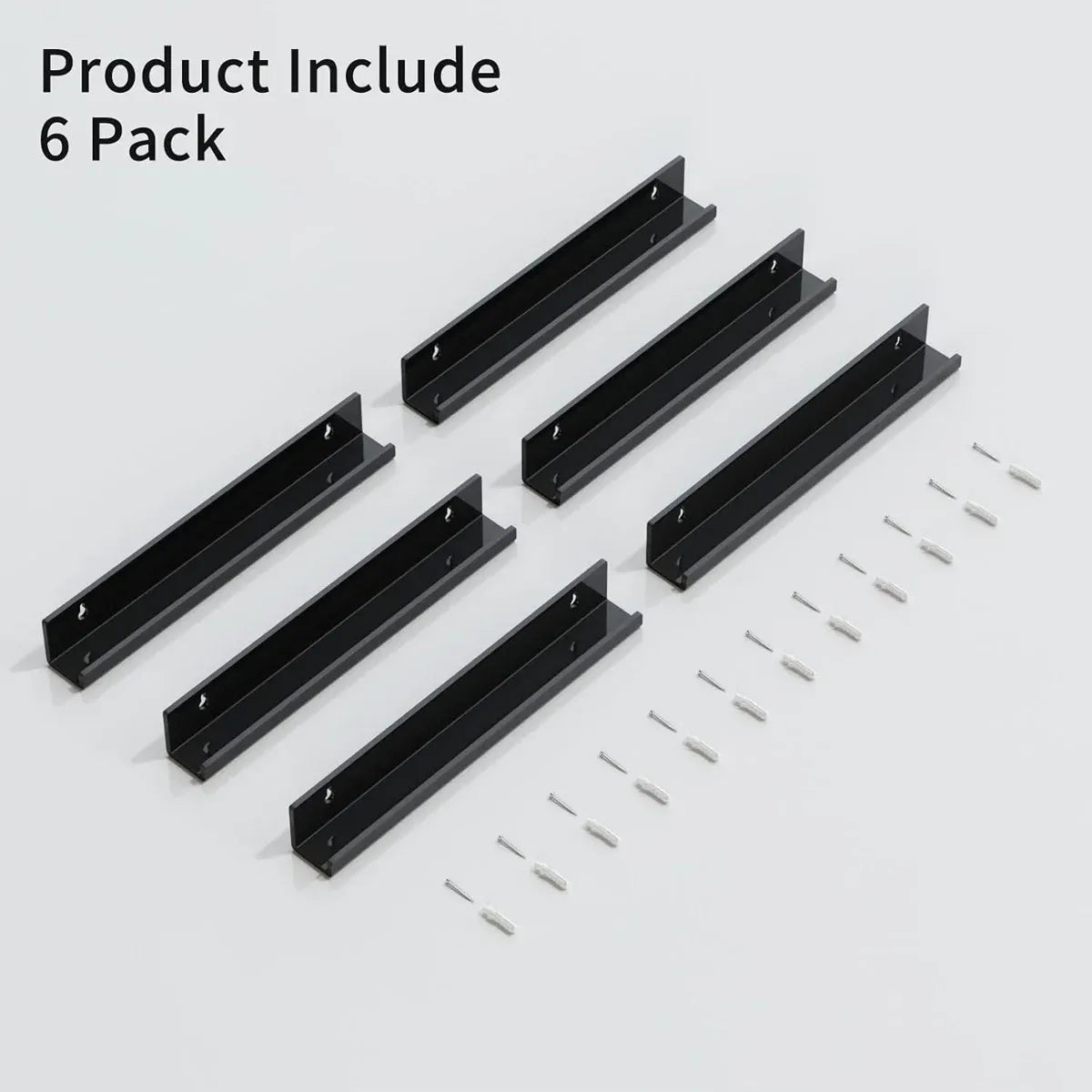 6PCS Wall Mounted Acrylic Vinyl Record Display Stand Durable Acrylic Material