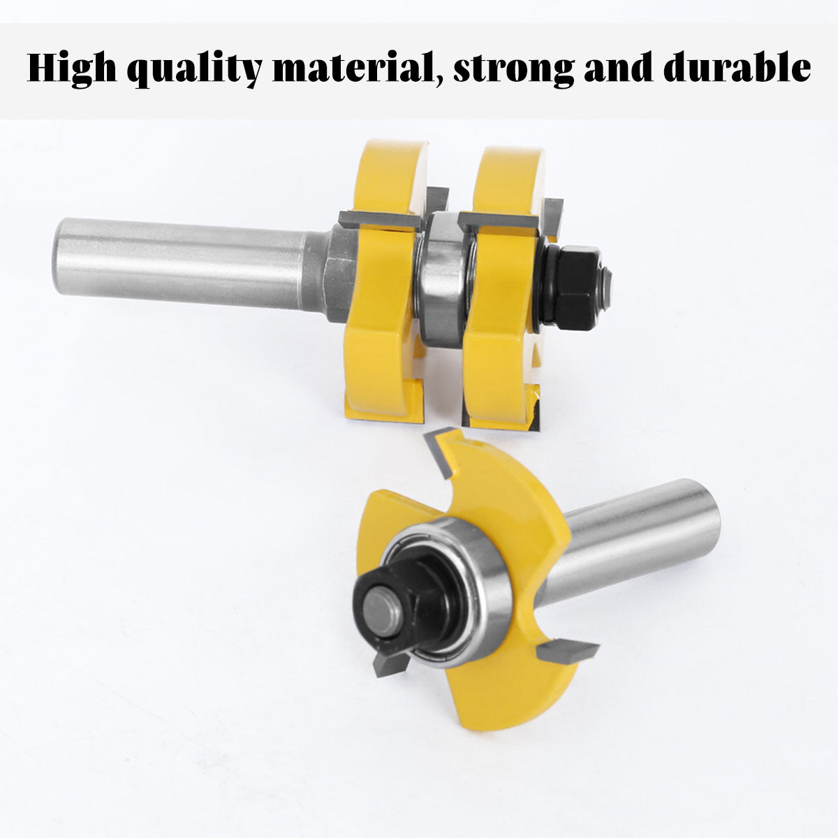 Tenon Milling Cutter Set Three Tooth T Slot Splice Square Tooth Router Bit