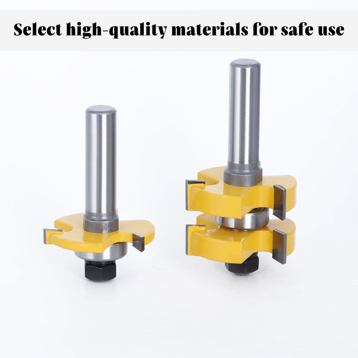 Tenon Milling Cutter Set Three Tooth T Slot Splice Square Tooth Router Bit