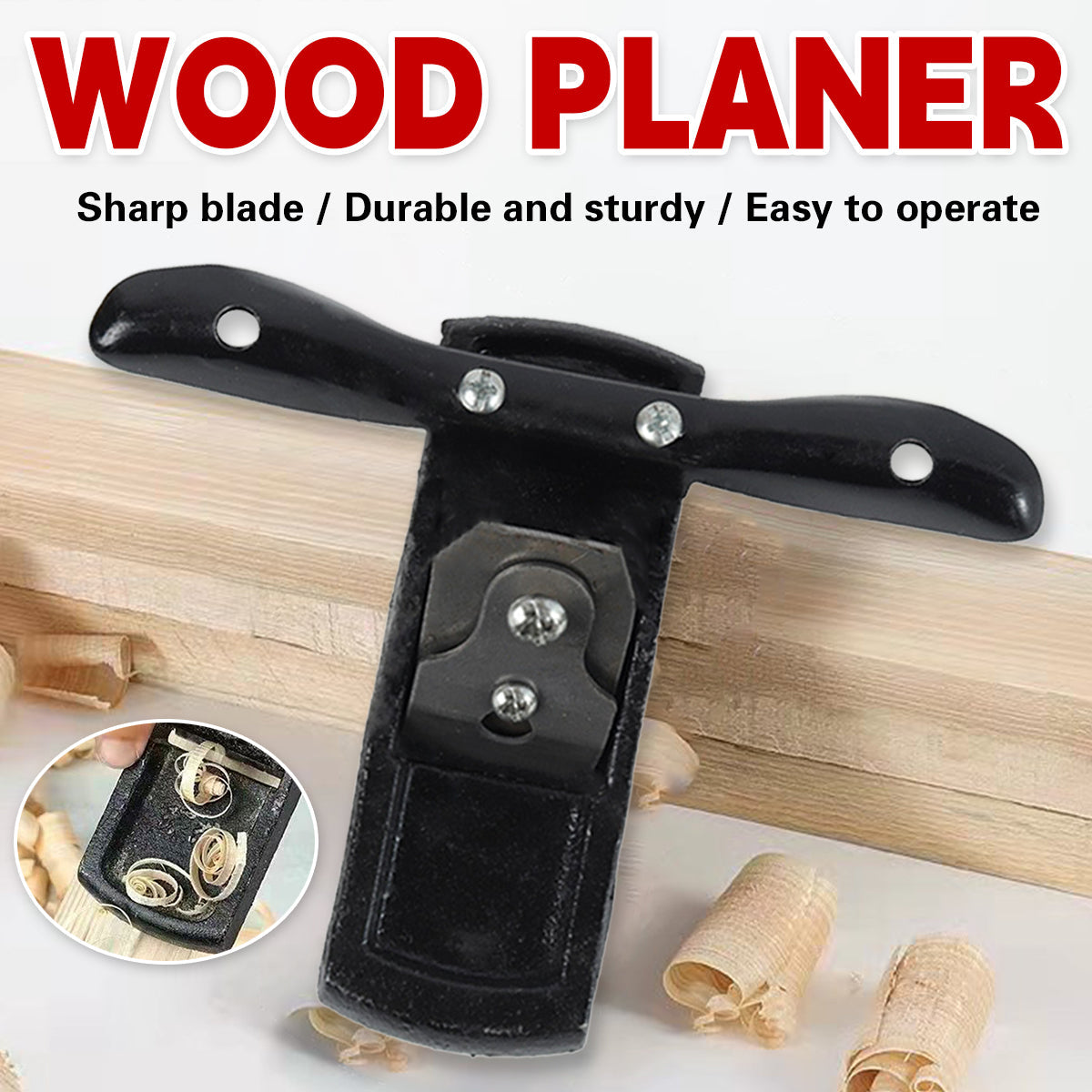 Mini Handheld Cast Iron Woodworking Planer Manual Flat Smoothing Tool