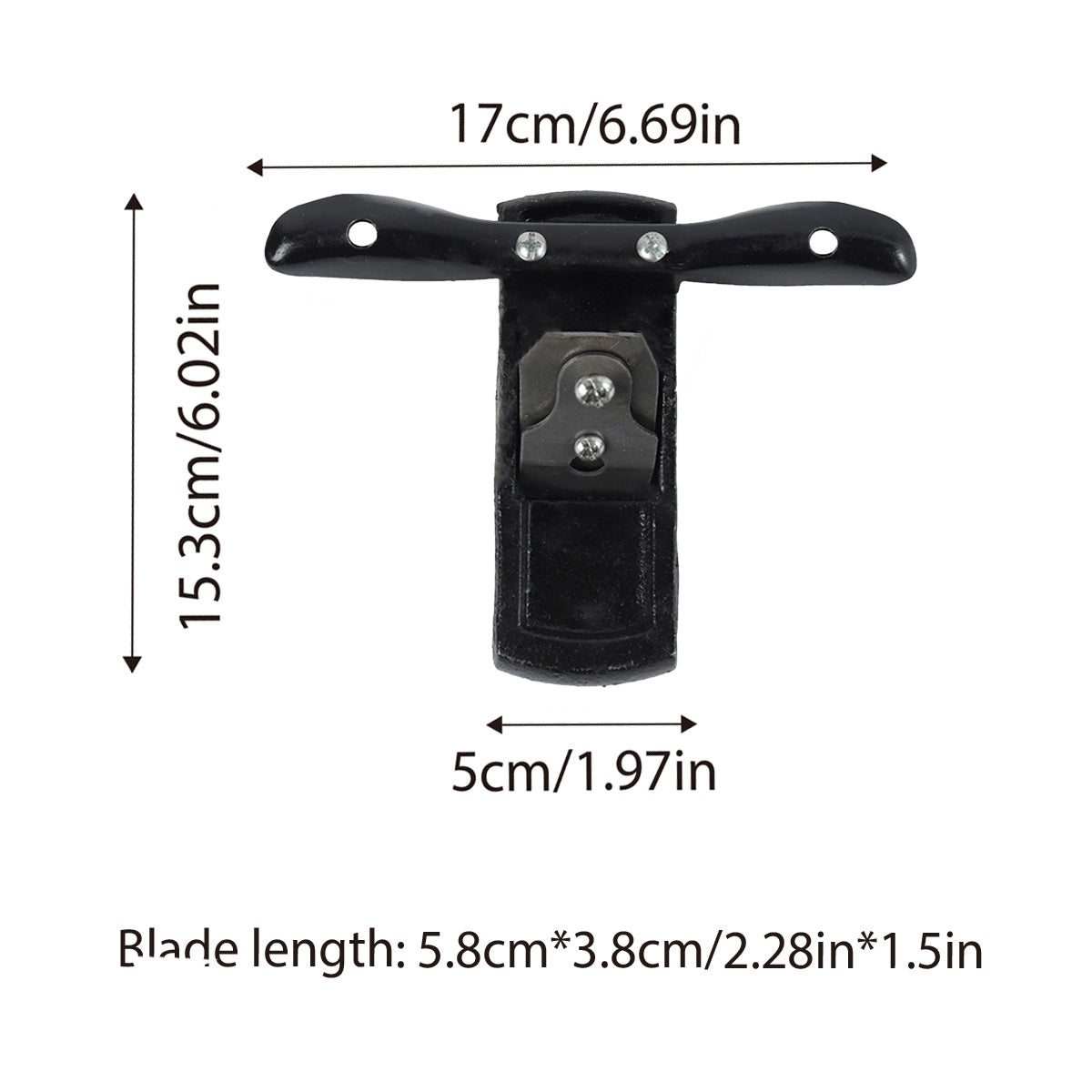 Mini Handheld Cast Iron Woodworking Planer Manual Flat Smoothing Tool
