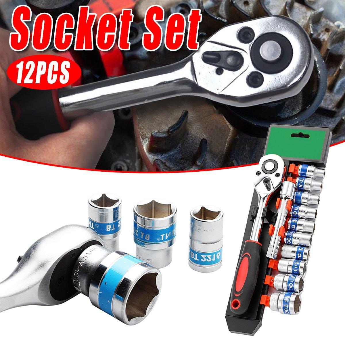 12PCS Household Wrench Portable Functional Adjustable Spanner Kit