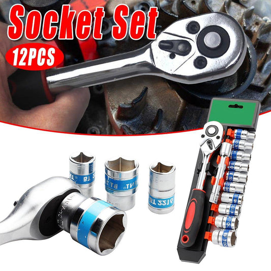 12PCS Household Wrench Portable Functional Adjustable Spanner Kit