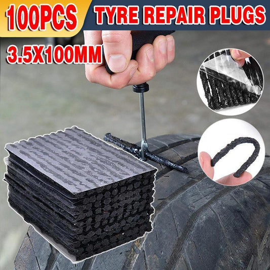 100x Tyre Repair Plugs Car Tire Puncture Recovery Tyre Tubeless Seal
