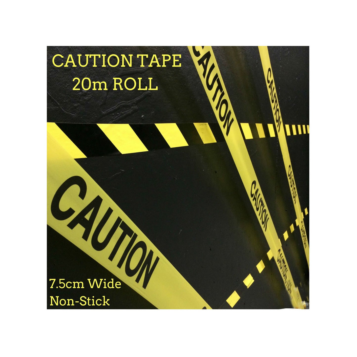 CAUTION TAPE Yellow Safety Warning Barricade Industrial Strip Non-Stick