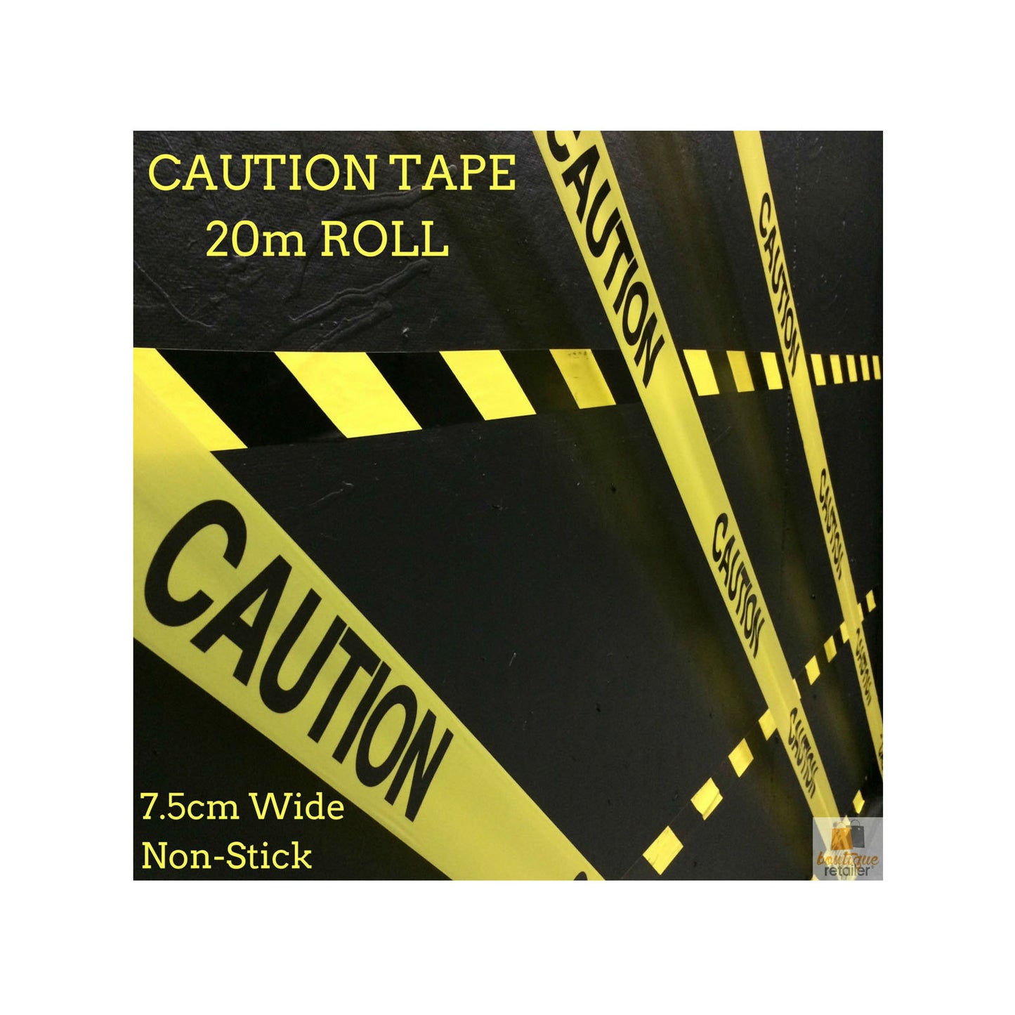 CAUTION TAPE Yellow Safety Warning Barricade Industrial Strip Non-Stick