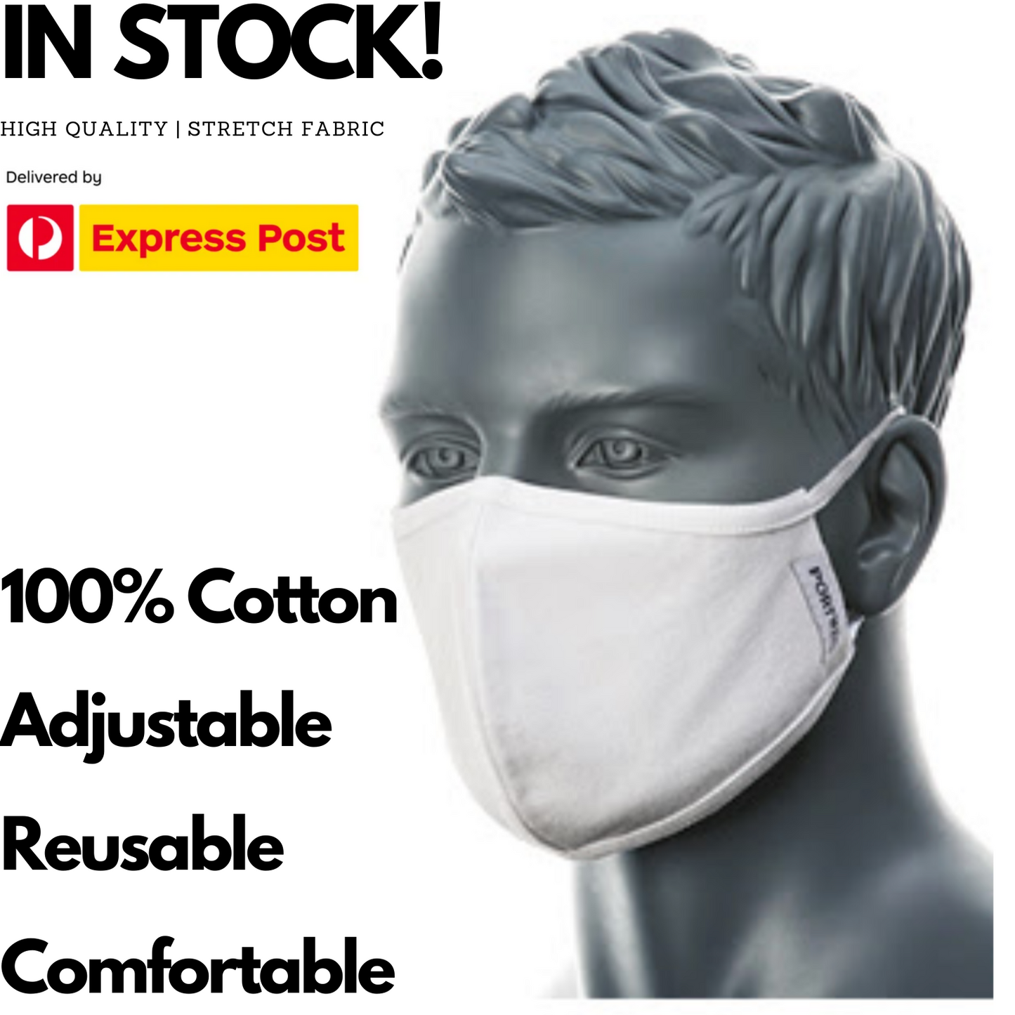 100% Cotton Face Mask Washable Reusable Mask