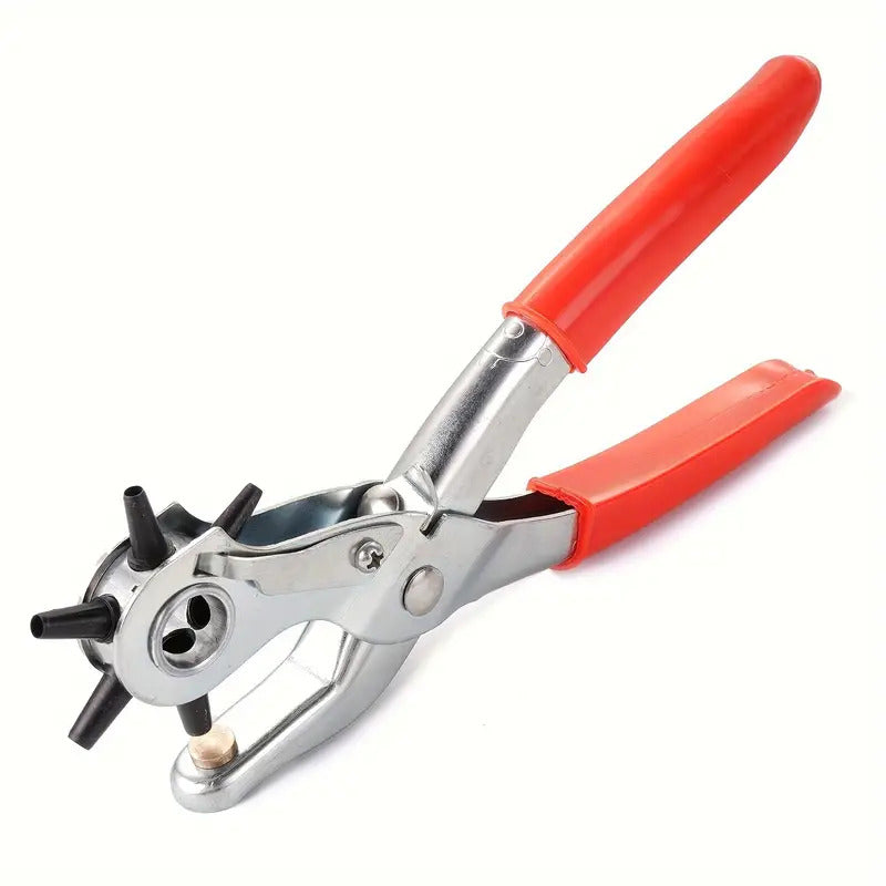 Multi-Size Leather Belt Eyelet Hole Punch Plier Revolving Handcraft Tool