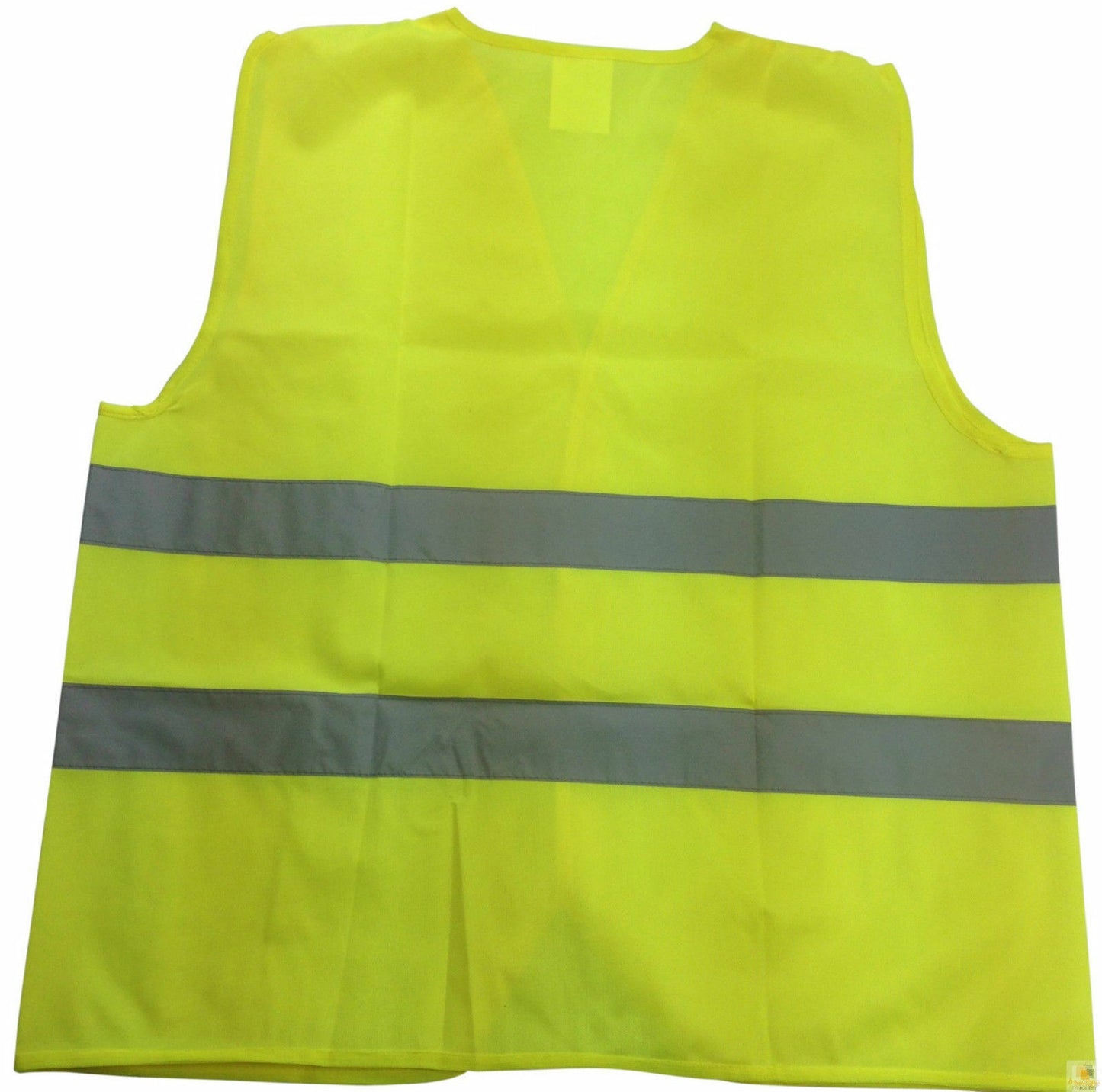 Hi Vis Safety VEST with Reflective Tape Yellow ONE SIZE Night & Day Use