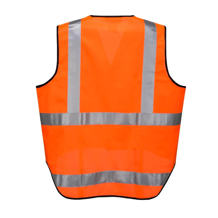 HUSKI Hi Vis Patrol Vest 3M Reflective Tape High Vis - Orange - 3XL