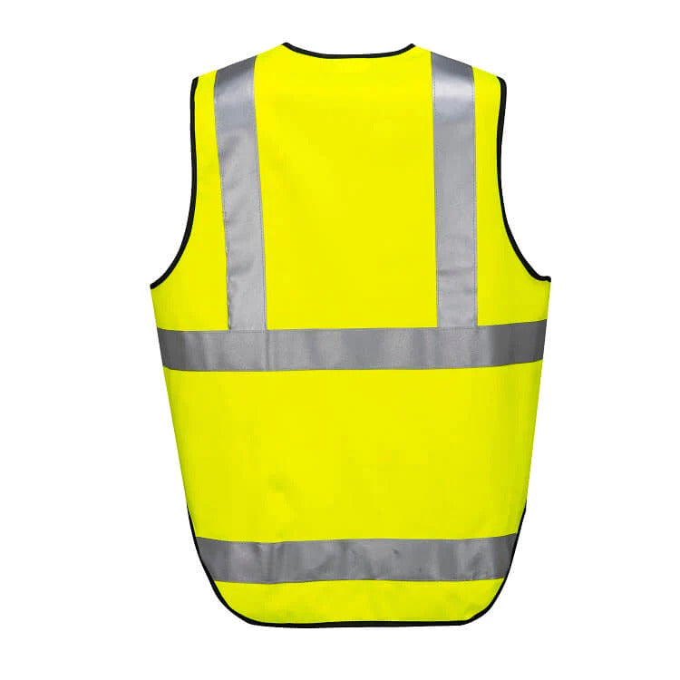 HUSKI Hi Vis Patrol Vest 3M Reflective Tape Workwear - Yellow - L
