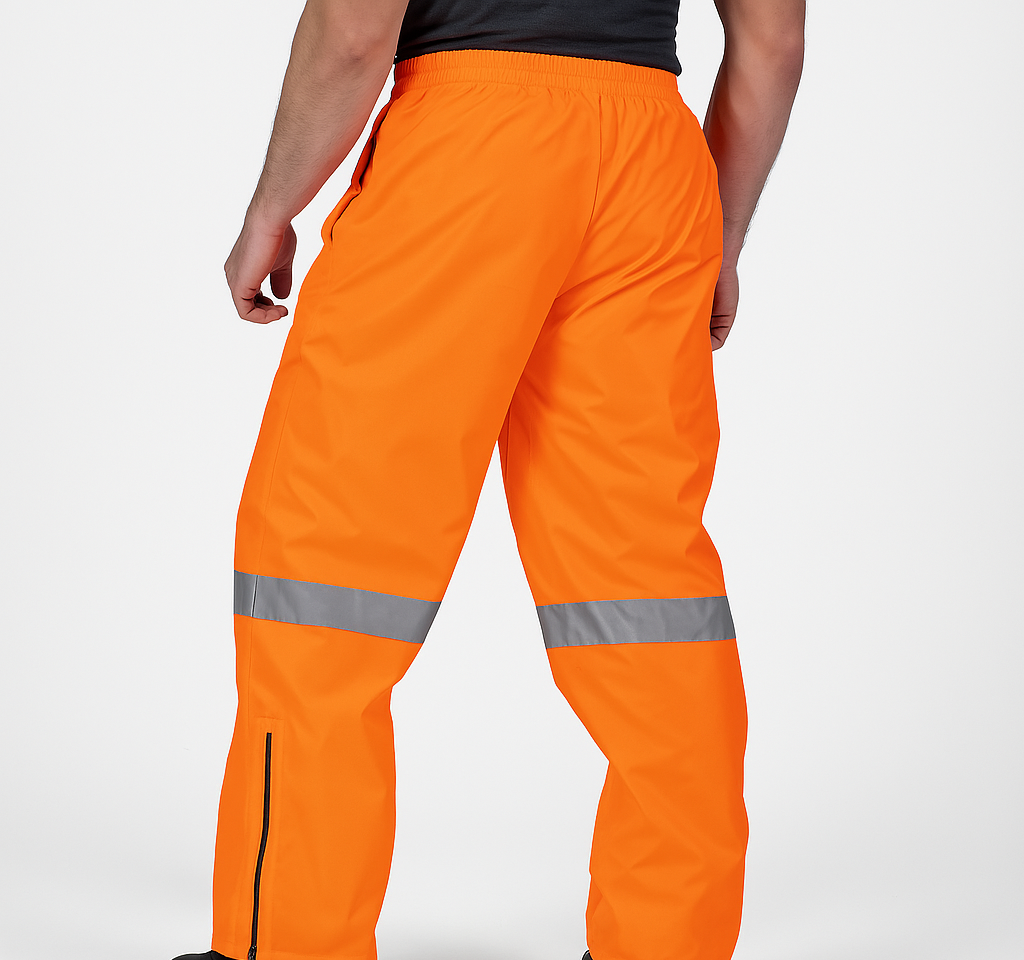 Huski Mens Tarmac Hi Vis Trousers Pants - Orange - 5XL (117cm)