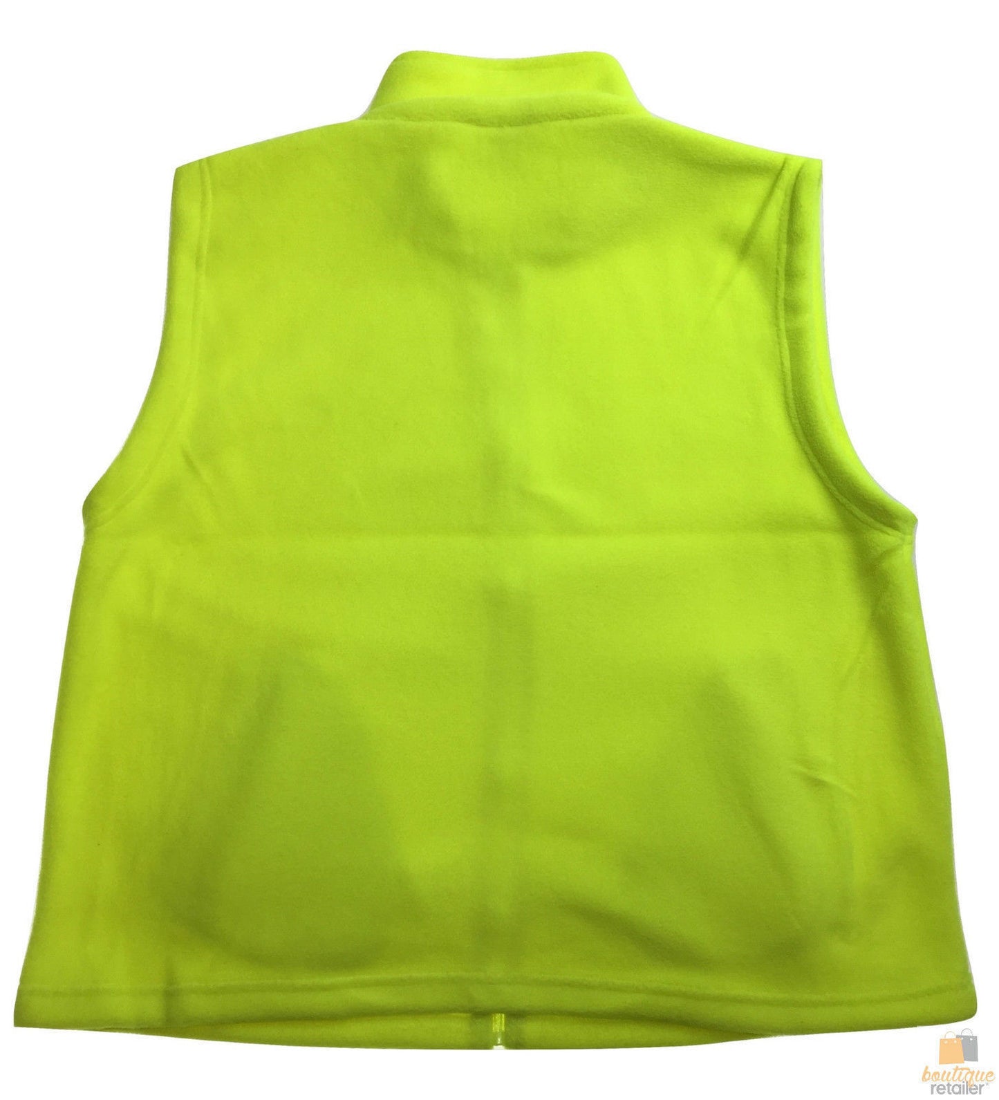 PLAIN HI VIS Polar Fleece Vest Full Zip Safety Workwear High Vis