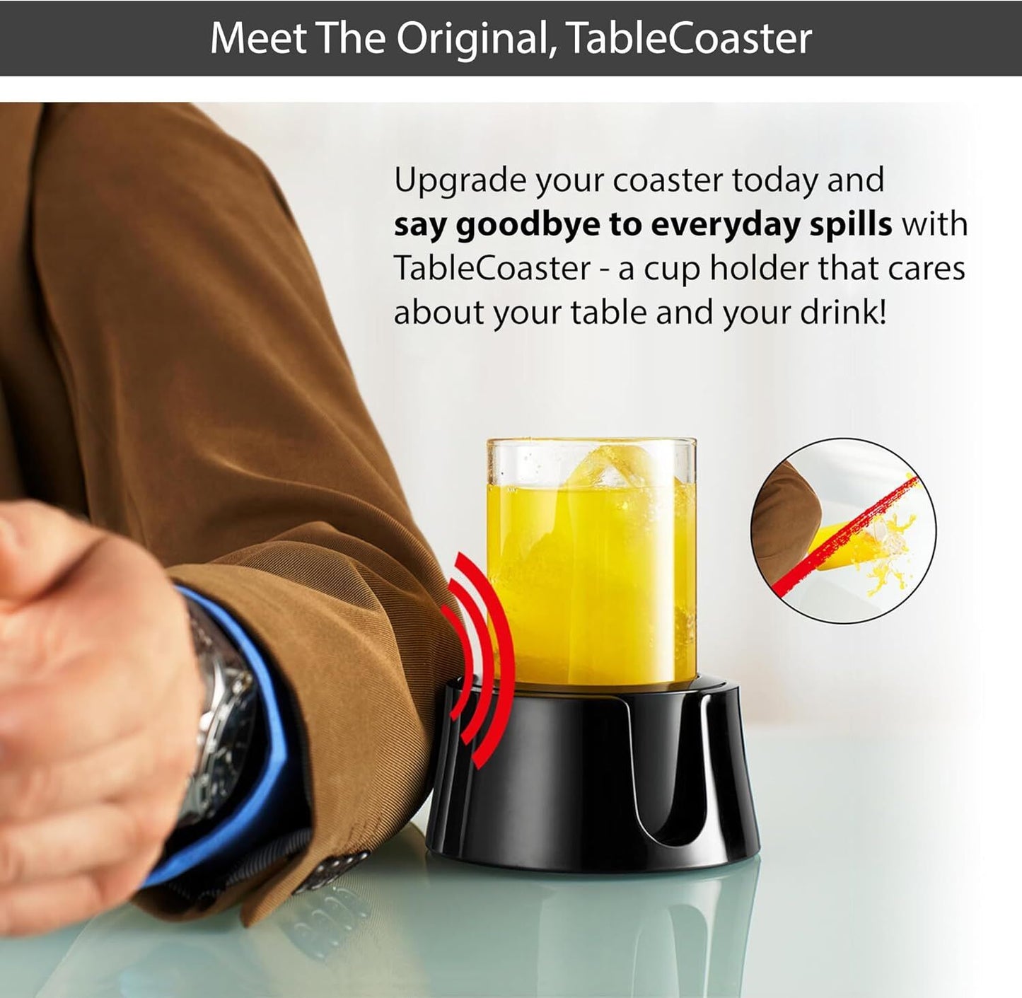 Table Coaster Anti-Spill Drink Holder Tray Couch Seat