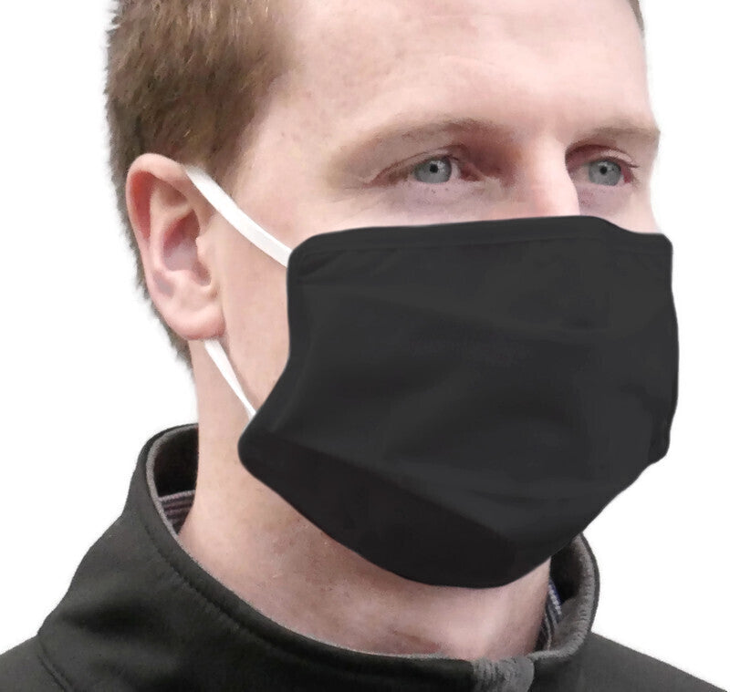 Tigerplast Fabric Face Mask Washable Reusable Mask - Black x3