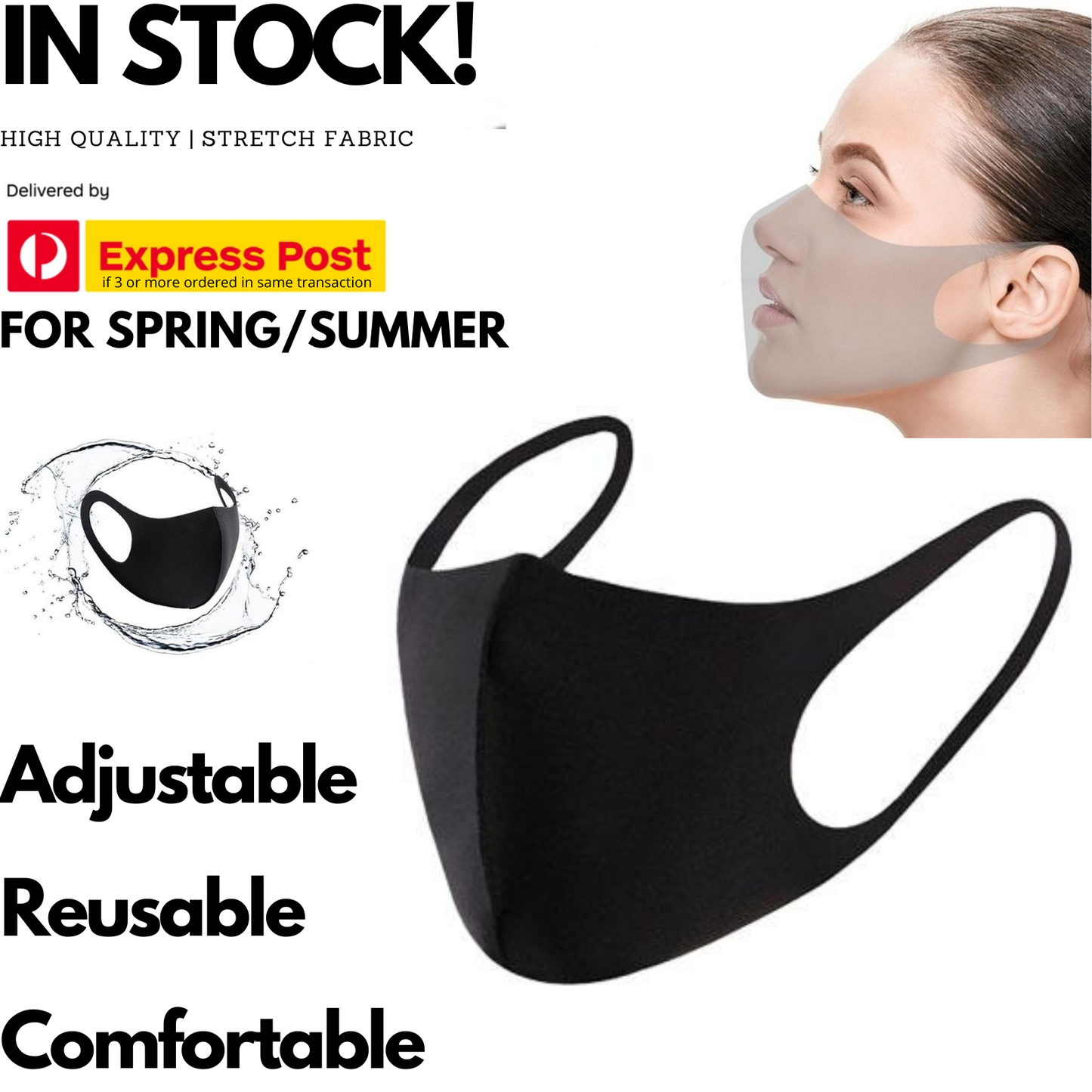 SUMMER Reusable Breathable Face Mask Mouth Mask