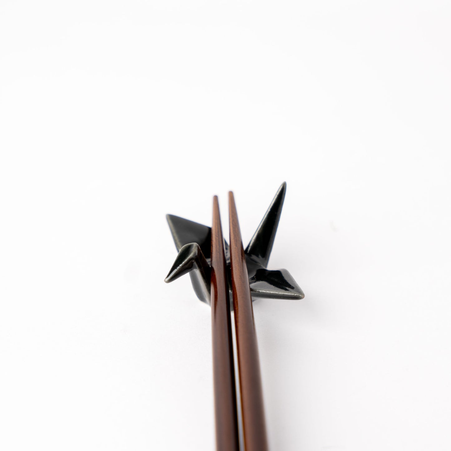 Chopstick Rest Origami Crane Black