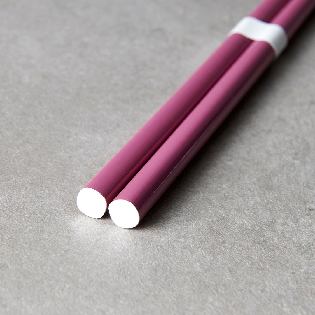 Chopsticks Lacquered Plum & White