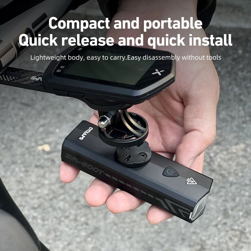 500 Lumen USB Rechargeable Bike Light Black