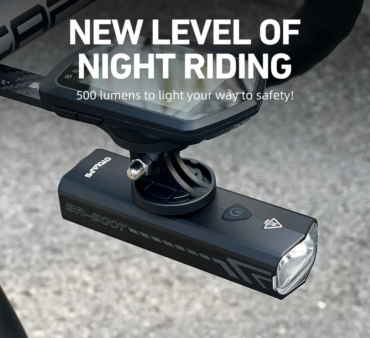 500 Lumen USB Rechargeable Bike Light Black