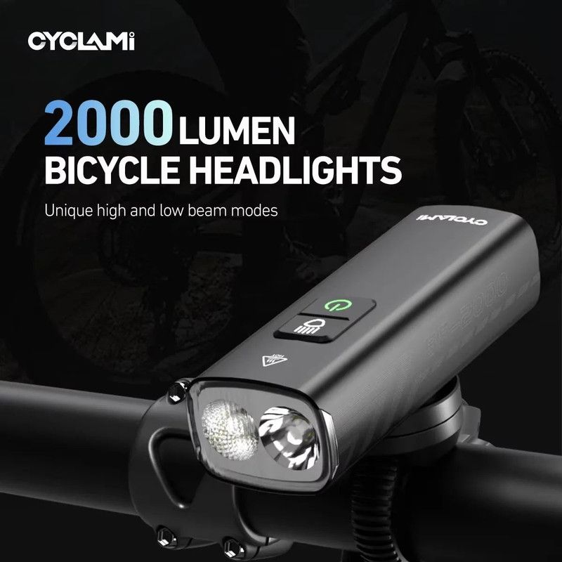 Multi-Function Bike Front Light Black