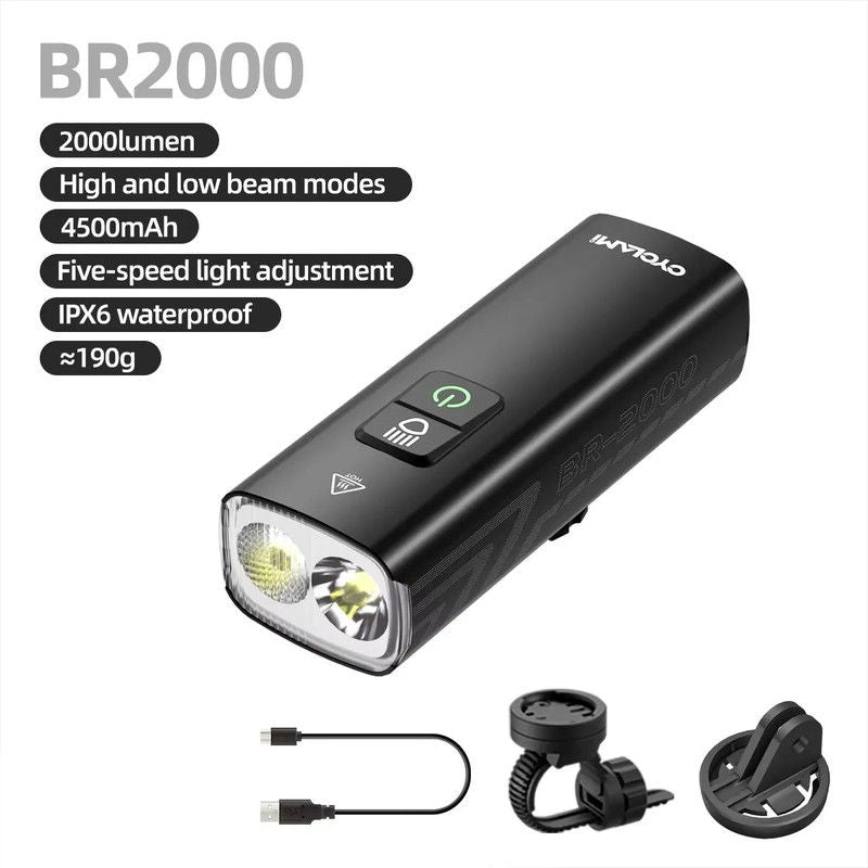 Multi-Function Bike Front Light Black