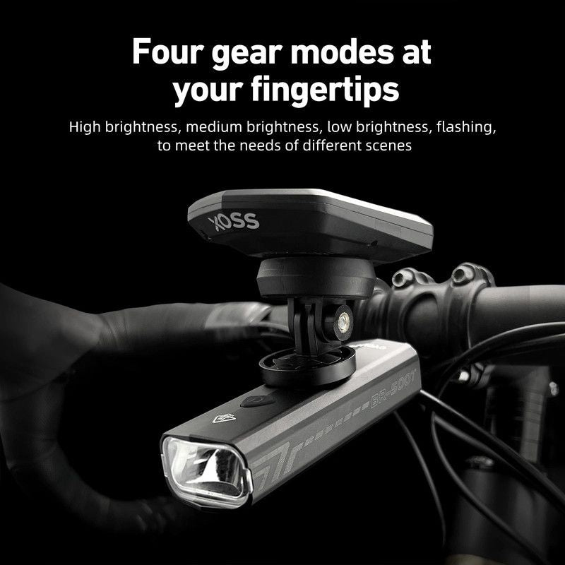 500 Lumen USB-C Rechargeable Bike Light Black