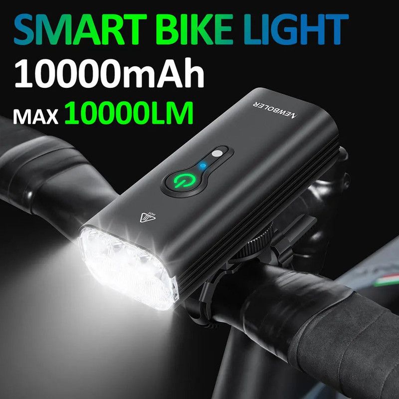 10000 Lumen Smart Bicycle Light Black