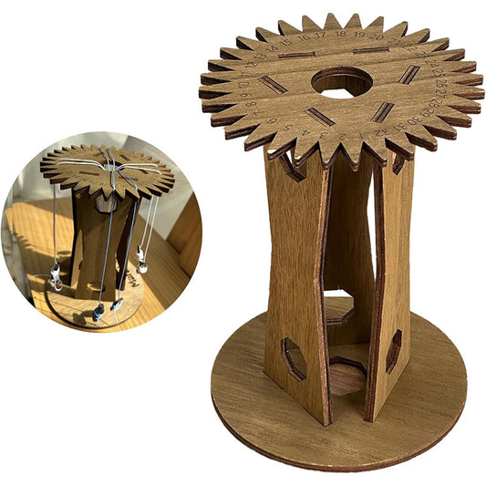 Wooden Kumihimo Marudai Stand – Craft Tool for Braiding