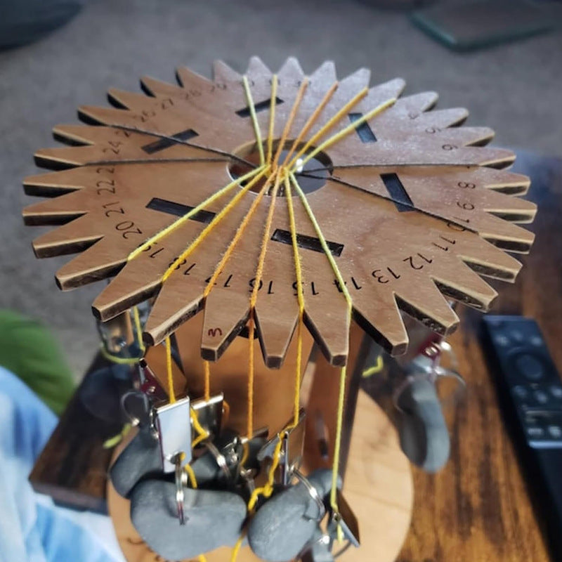Wooden Kumihimo Marudai Stand – Craft Tool for Braiding