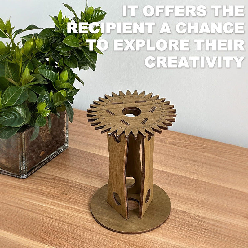 Wooden Kumihimo Marudai Stand – Craft Tool for Braiding