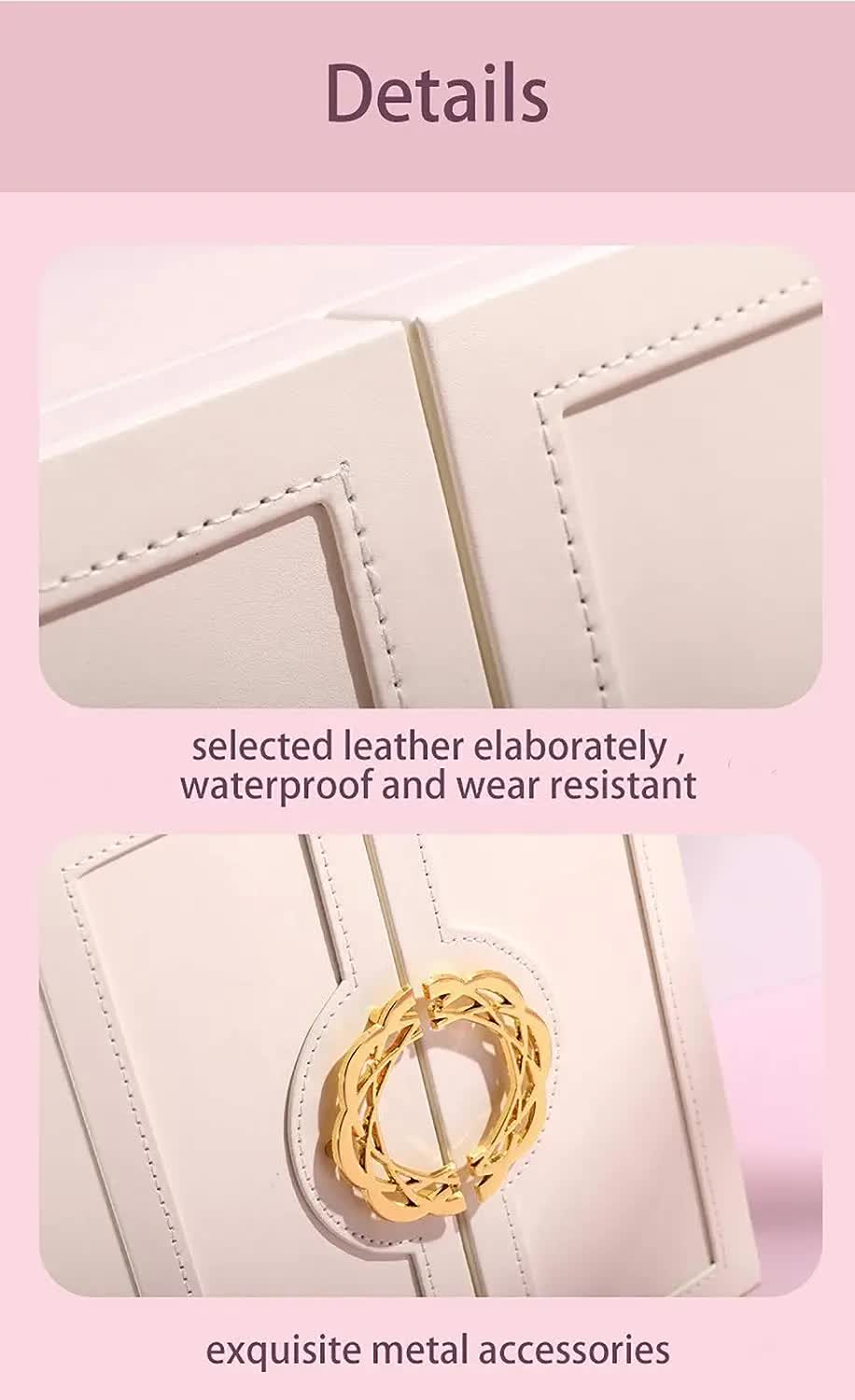 Pink Elegant 5-Layer Large Capacity Jewelry Storage Box with Dual Opening Doors