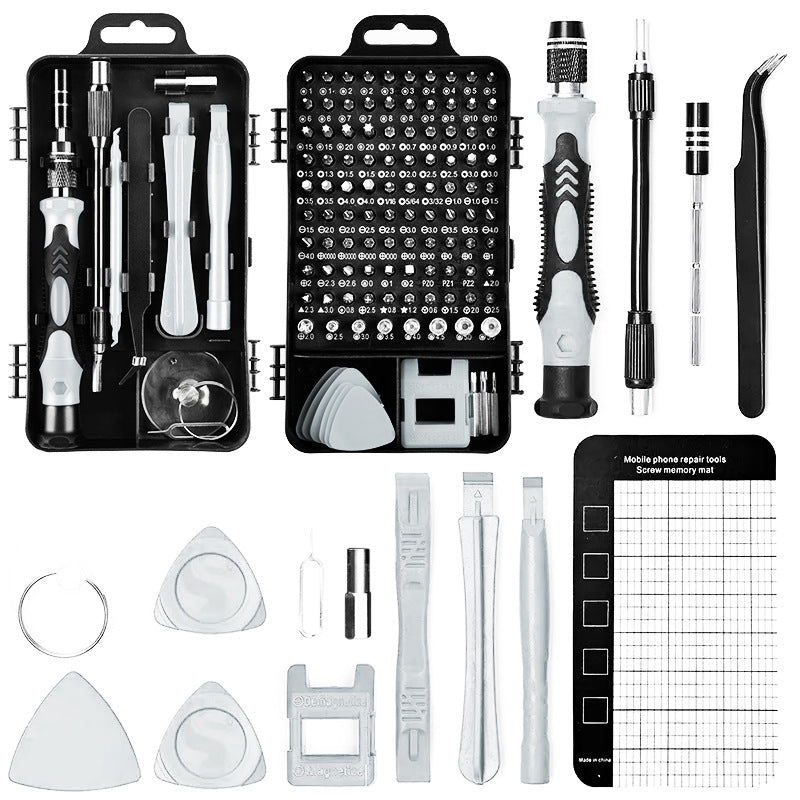 Gray 122-in-1  Precision Screwdriver Tool Kit for Electronics & DIY