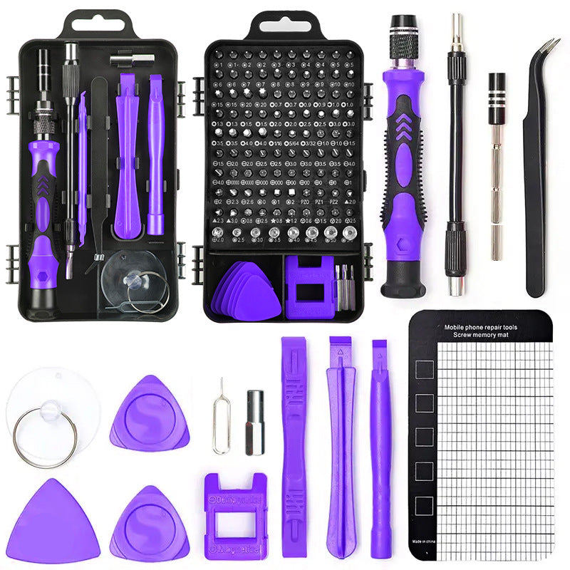 Purple 122-in-1  Precision Screwdriver Tool Kit for Electronics & DIY