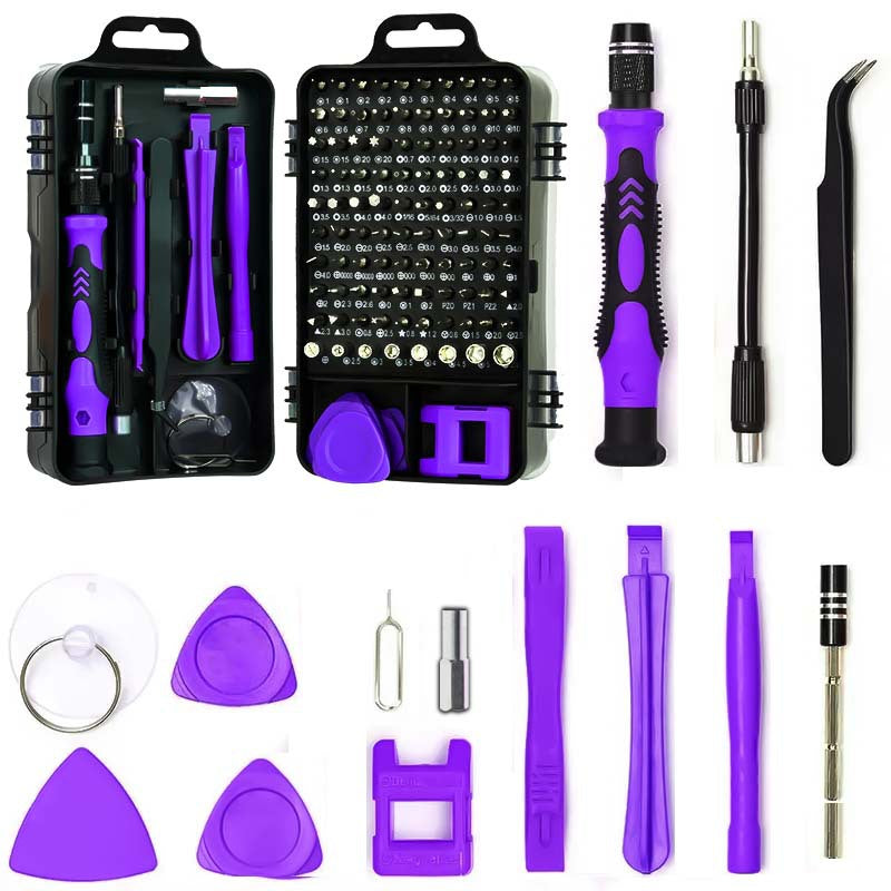 Purple 115-in-1  Precision Screwdriver Tool Kit for Electronics & DIY