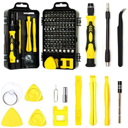 Yellow 115-in-1  Precision Screwdriver Tool Kit for Electronics & DIY