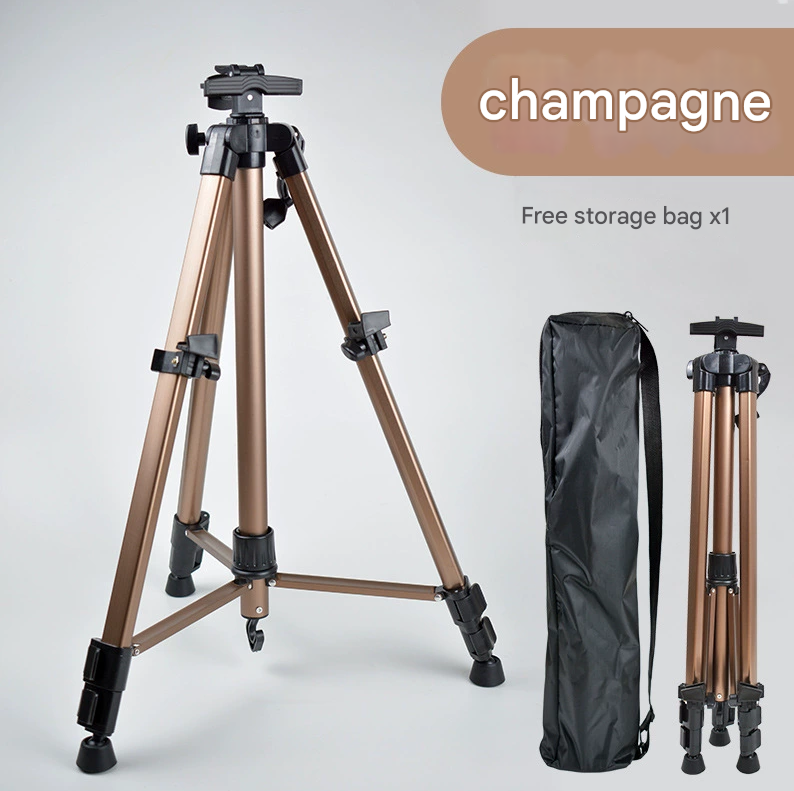 Champagne Portable Folding Artist Tripod Easel - Adjustable Stand