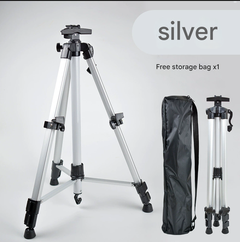 Silver Portable Folding Artist Tripod Easel - Adjustable Stand