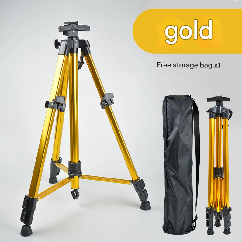 Gold Portable Folding Artist Tripod Easel - Adjustable Stand
