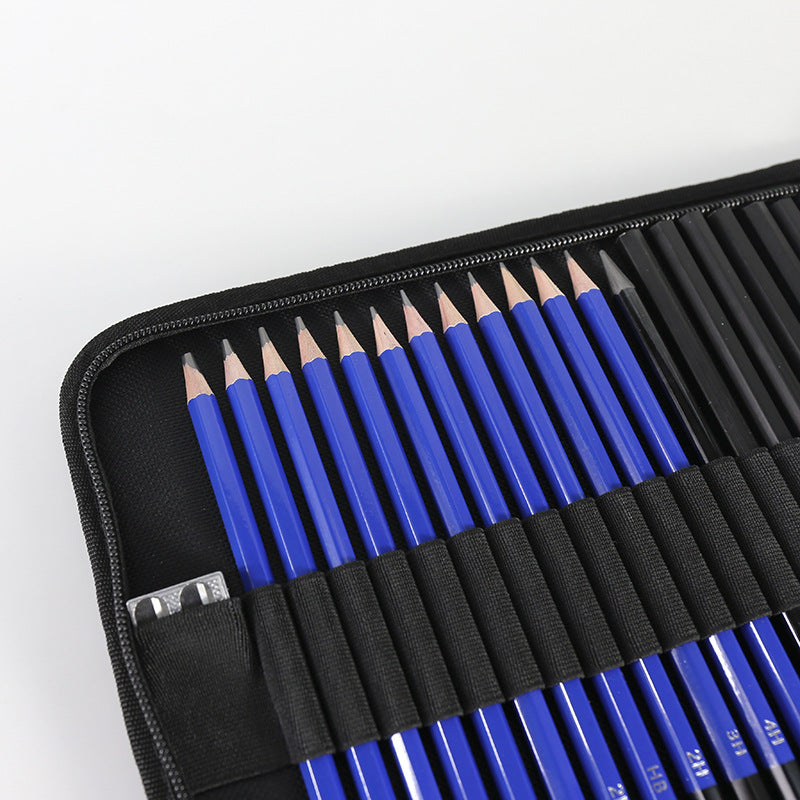 Light Blue 40-Piece Drawing Pencil Set, Professional Art Kit