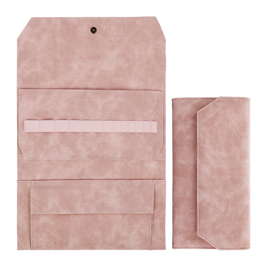 Pink Crochet Accessories Storage Pouch - Soft Leatherette