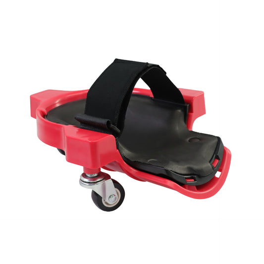 Red Multi-Function Knee Pads with Swivel Wheels for Comfortable