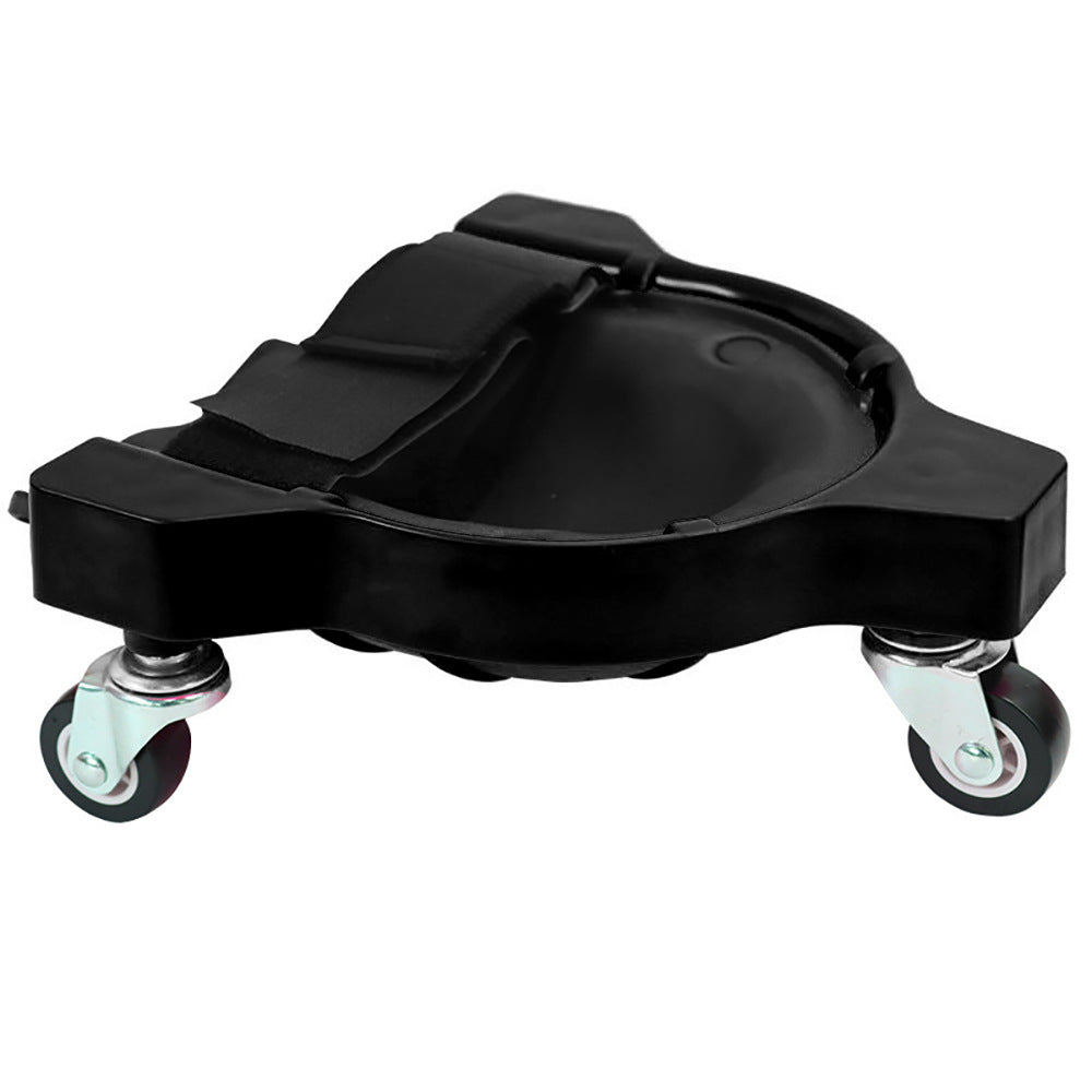 Black Multi-Function Knee Pads with Swivel Wheels